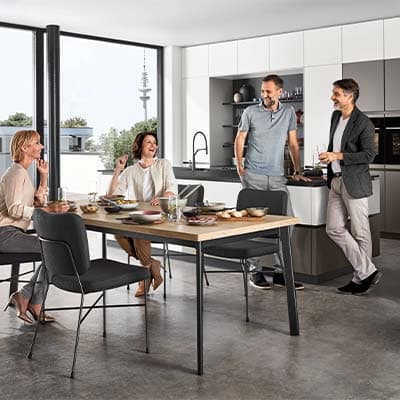 Quadratisches Stimmungs-Küchenbild