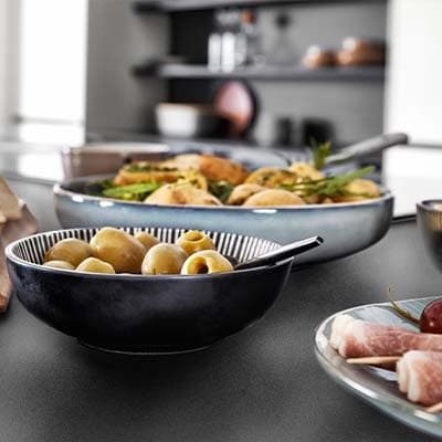 Quadratisches Stimmungs-Küchenbild