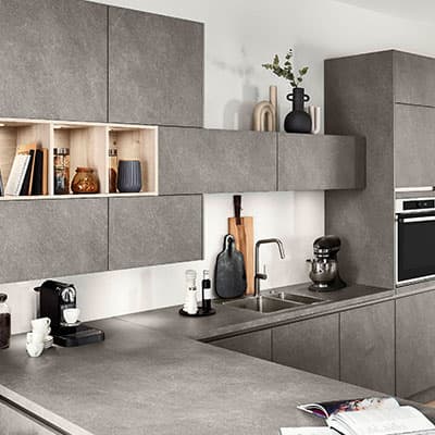 Quadratisches Stimmungs-Küchenbild